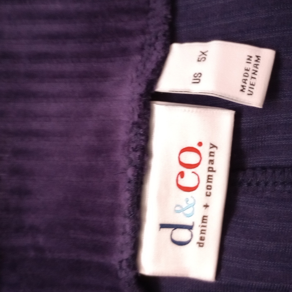 Navy 5x Denim & Co Regular Smooth Waist Knit Long Pants